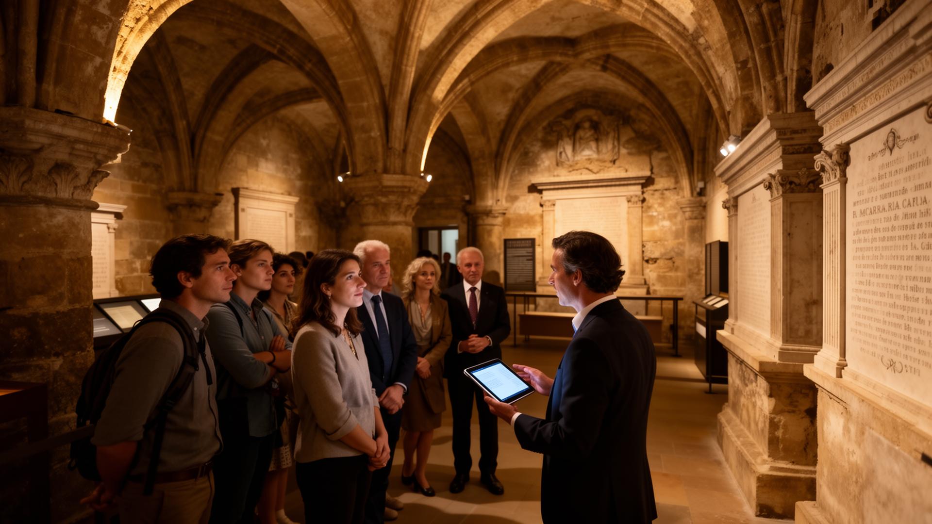 Tour guiado na Cripta da Catedral