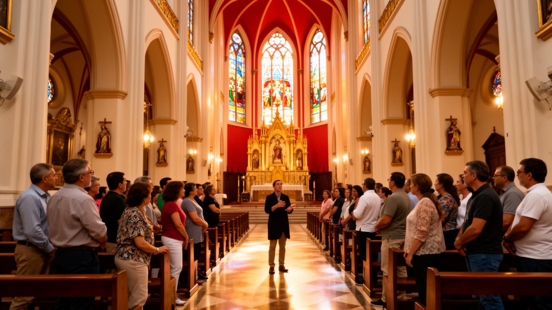 Tour guiado no interior da Catedral Basílica